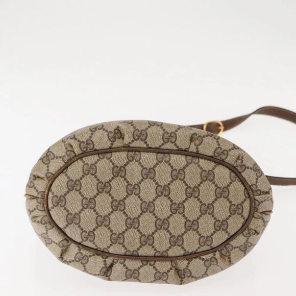 GUCCI GG Supreme Shoulder Bag PVC Leather Beige - Picture 5 of 15